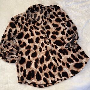Fred David Animal Print Collared Shirt